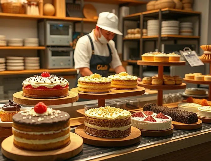 店内で焼く手作りケーキと焼き菓子